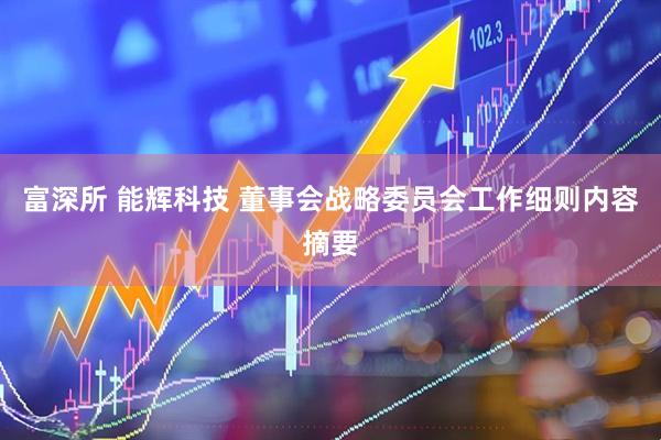富深所 能辉科技 董事会战略委员会工作细则内容摘要